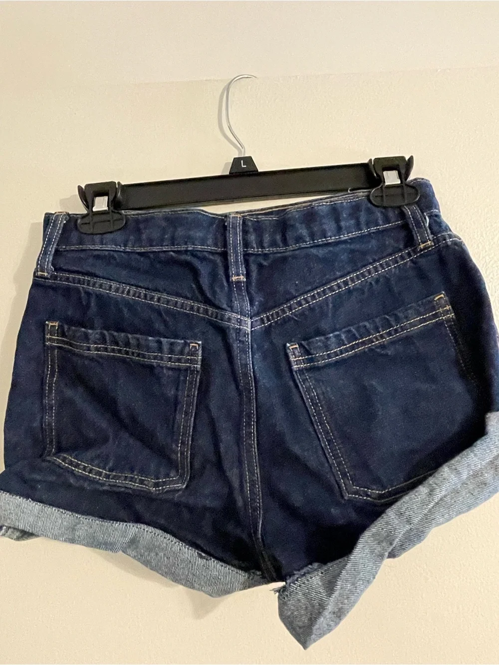 Old Navy Dark Blue Rolled Cuff Denim Shorts
